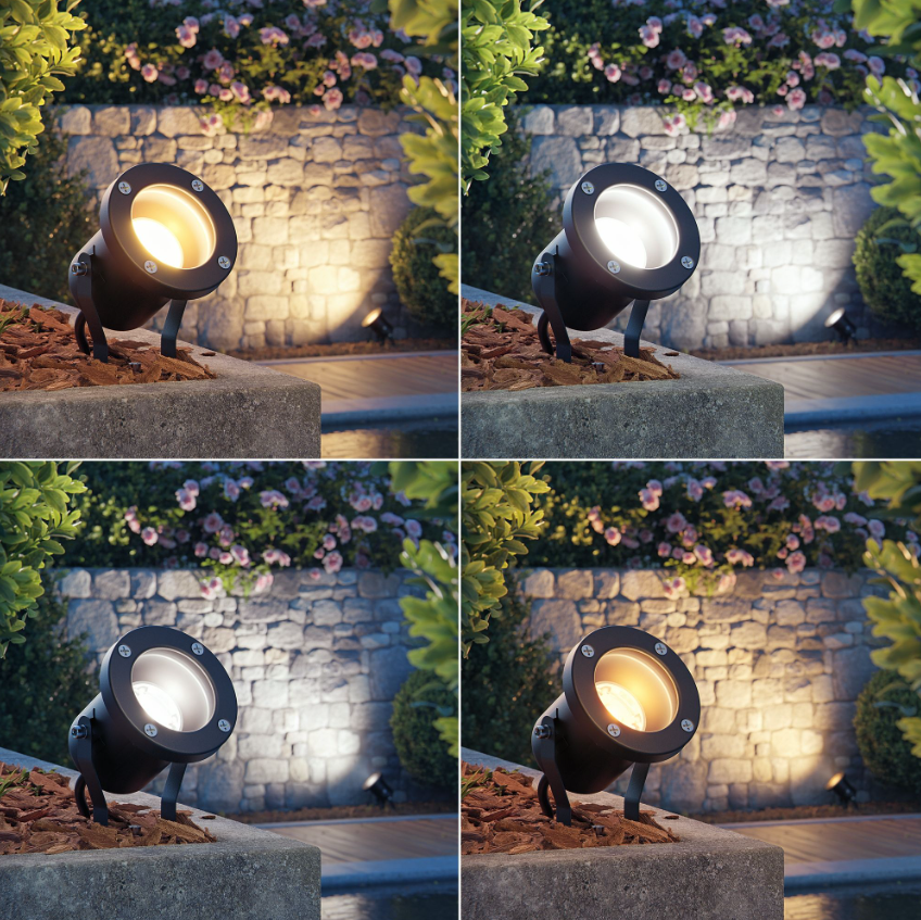 Buiten grondspot – RVS – GU5.3 fitting – 12V – IP55 – Zwart