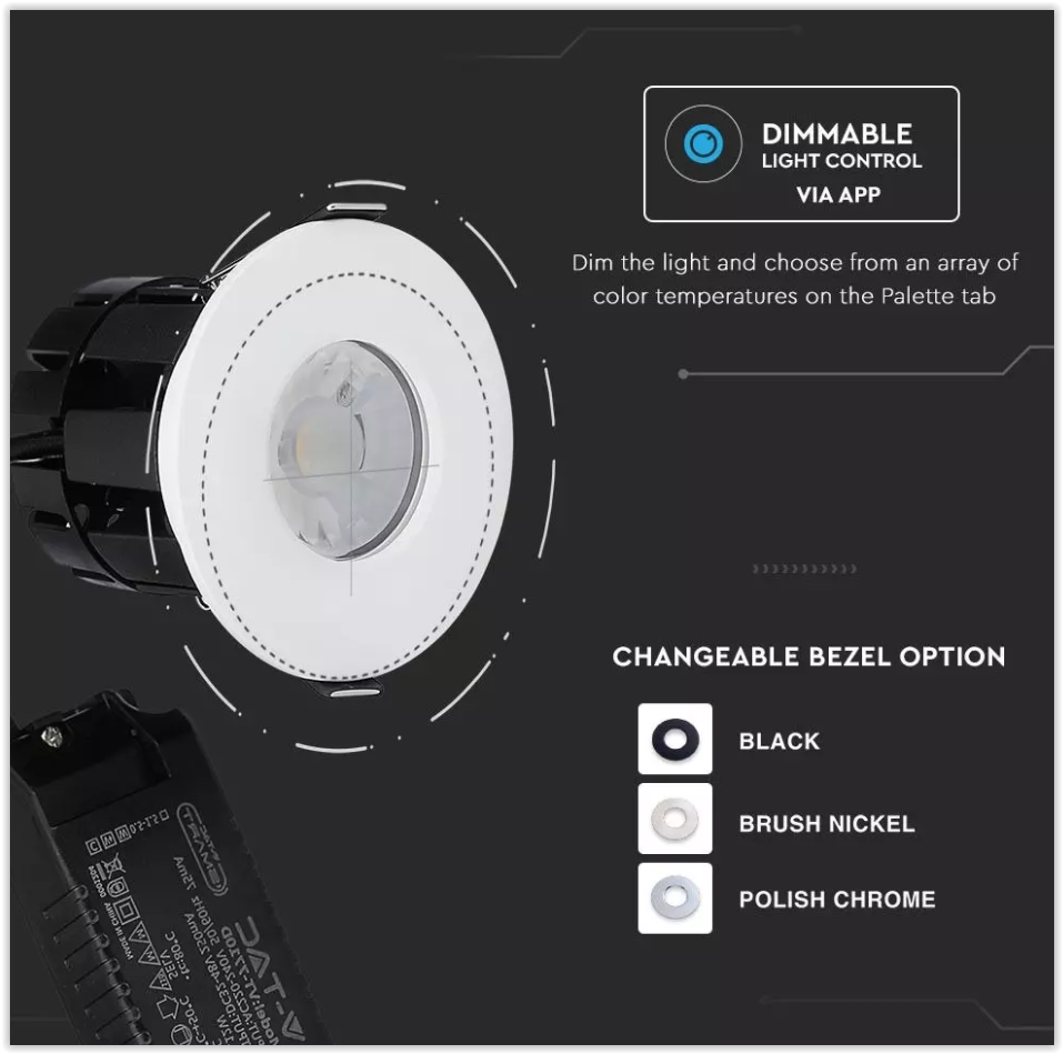 Smart LED spot - Brandbestendig - 83mm - CCT - IP65