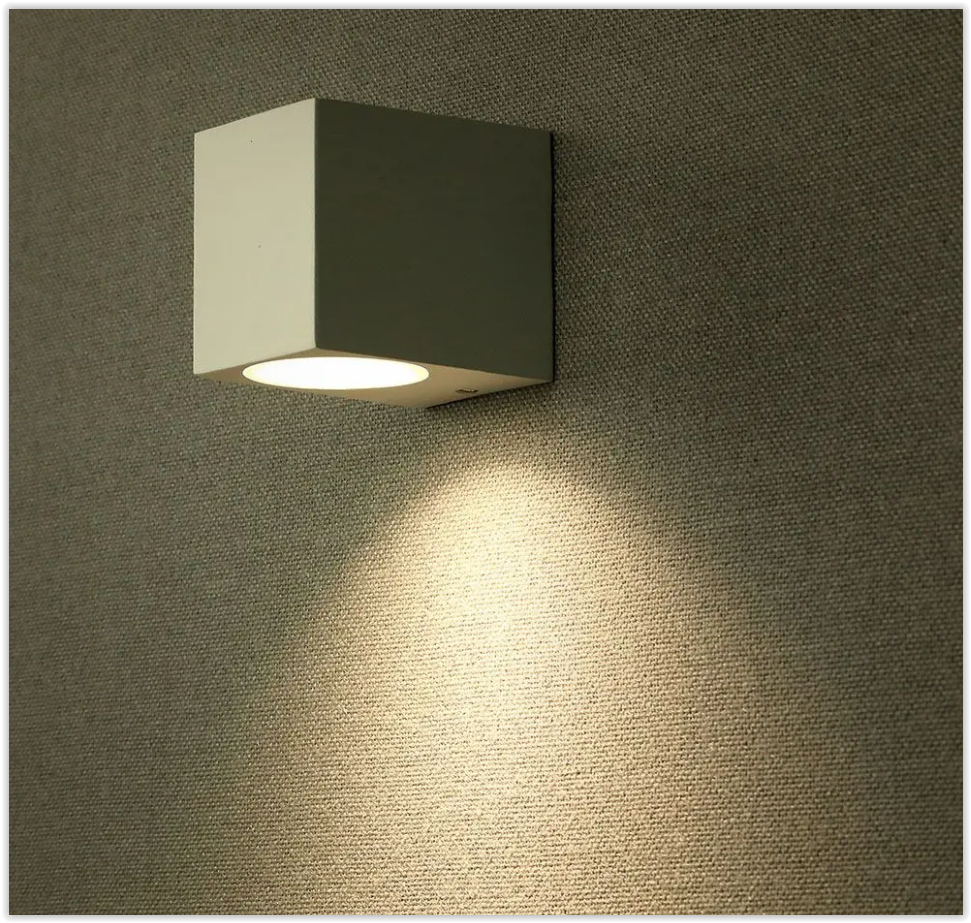 Wandlamp armatuur wit - Vierkant - GU10 fitting - 35W - IP44