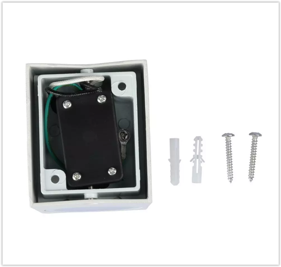 Wandlamp armatuur wit - Vierkant - GU10 fitting - 35W - IP44