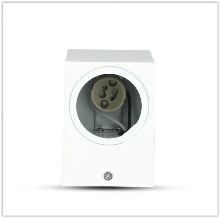 Wandlamp armatuur wit - Vierkant - GU10 fitting - 35W - IP44