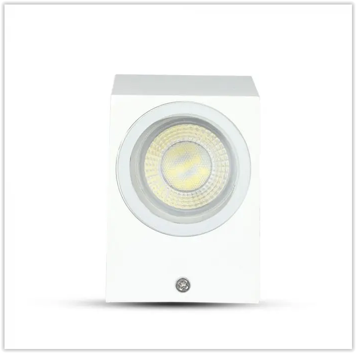 Wandlamp armatuur wit - Vierkant - GU10 fitting - 35W - IP44
