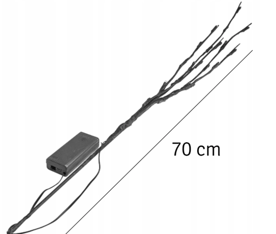 Kerst wilgentakken set - 20 LEDs - Paars