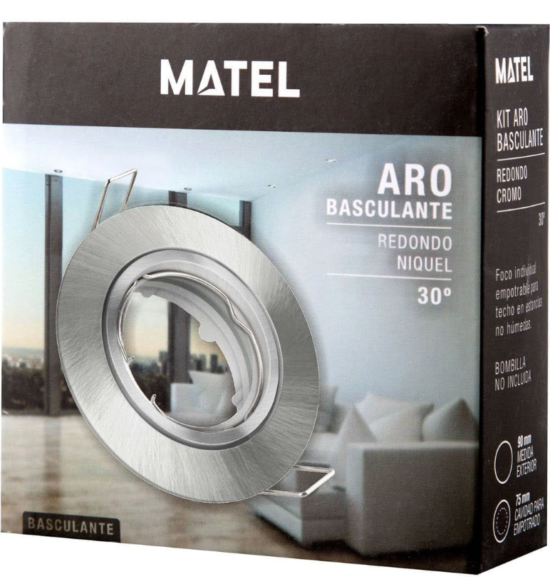 Inbouwspot GU10 – Vernikkeld – Rond Armatuur – 65 mm