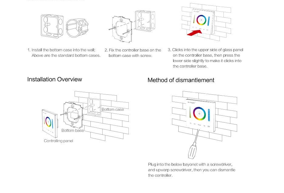 Built-in smart lighting panel - 1 group - RGB+ DUAL WHITE