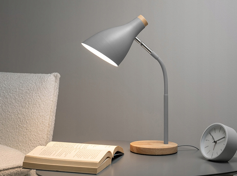 LED bureaulamp - E27 fitting - Grijs