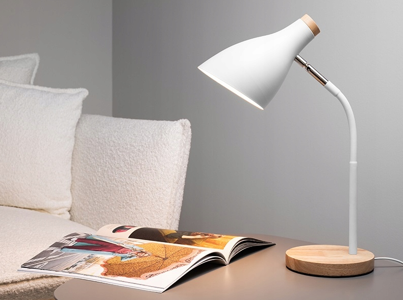 LED bureaulamp - E27 fitting - Wit