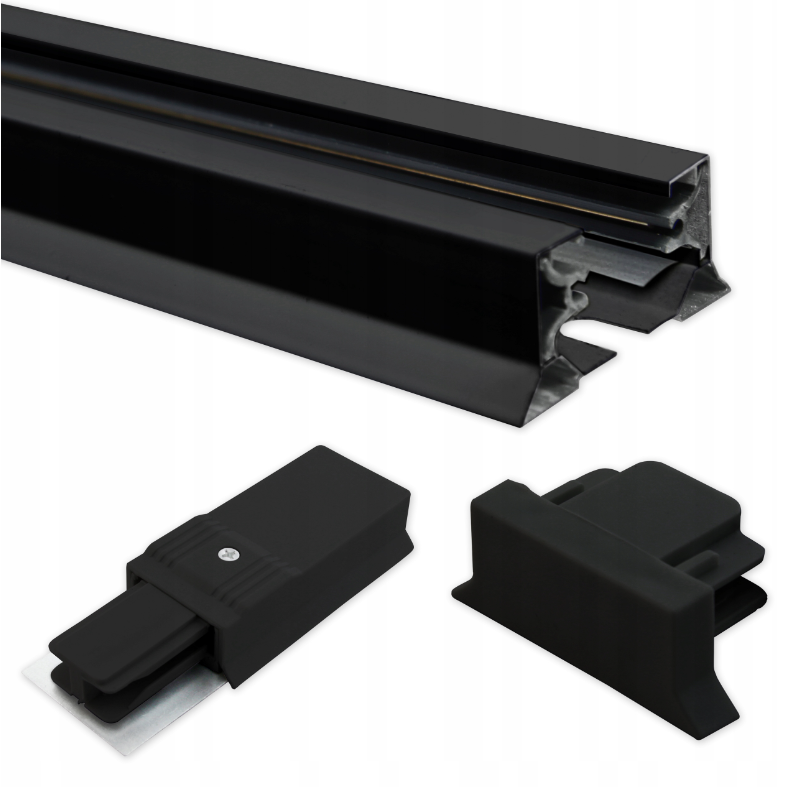 ZX rails voor tracklights - 1 fase - 1 meter - Zwart