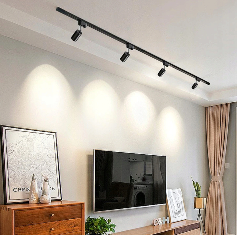 ZX rails voor tracklights - 1 fase - 1 meter - Zwart