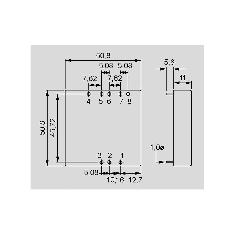 Omvormer - spanningsregelaar - 9-18V DC naar DC 12V - 60W