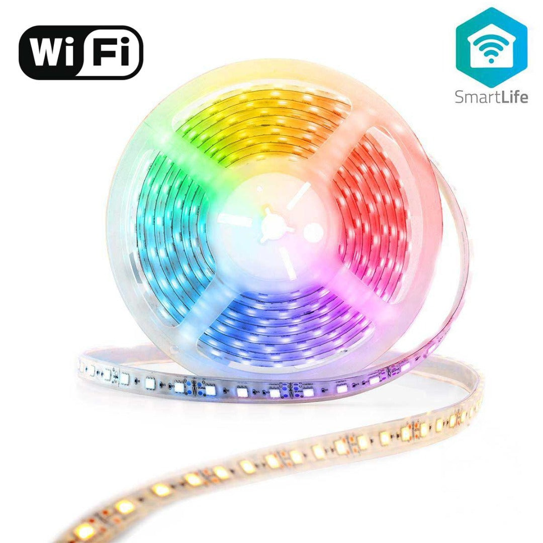 5 meter WIFI Slimme ledstrip - Kleur en Warm tot Koud wit - SmartLife