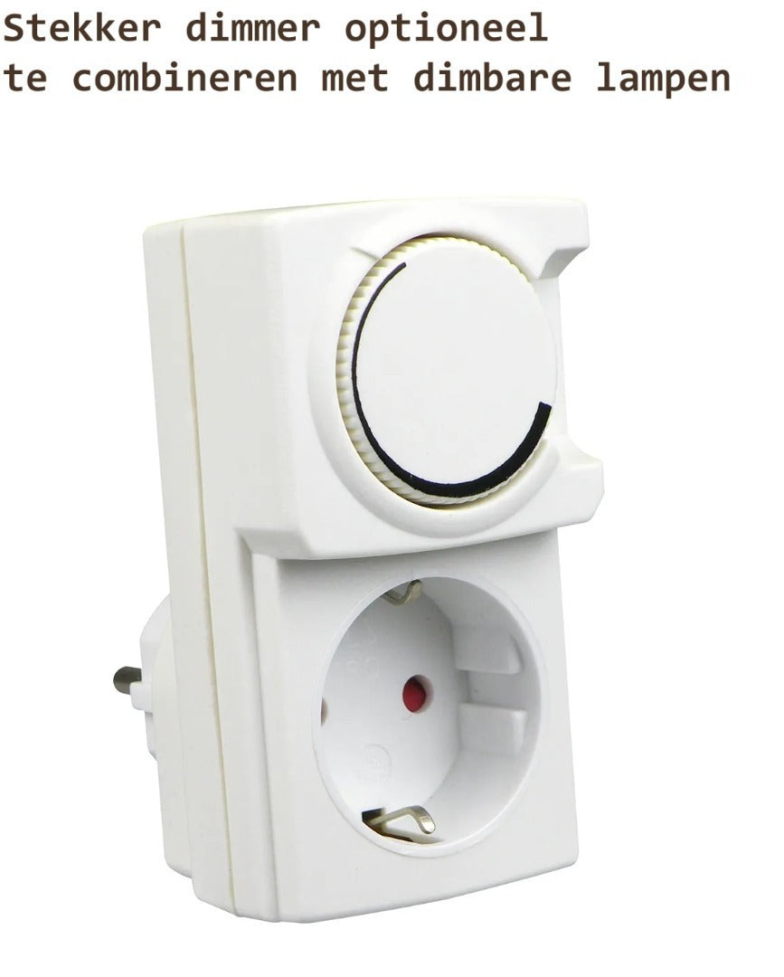 Led prikkabel Lichtsnoer - WIT - 15 meter - IP65 Waterdicht - 220 Volt