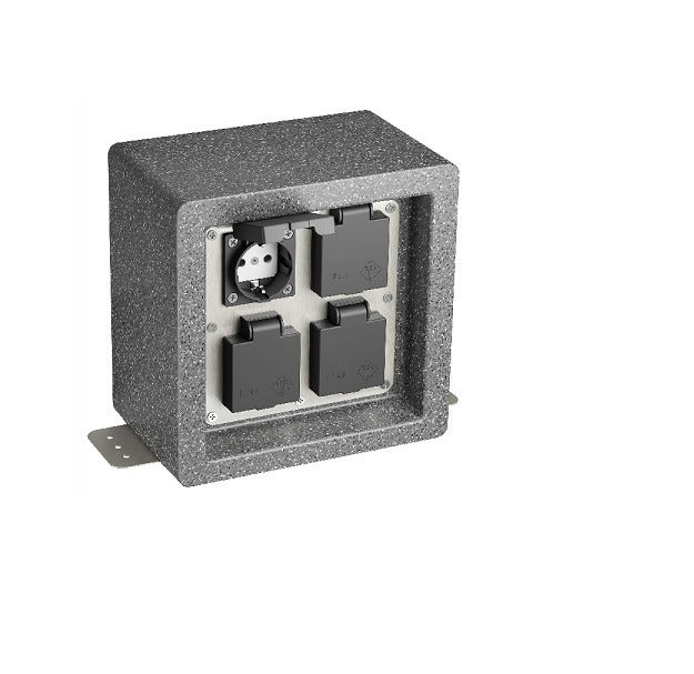 Buitenstopcontact - 4 Stopcontacten - Antraciet