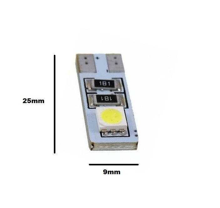 T10 - 5050 - 1 SMD - CANBUS - 2 stuks - wit