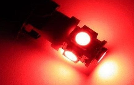 T10 - ROOD - 5 LED - 12V - 5050 SMD