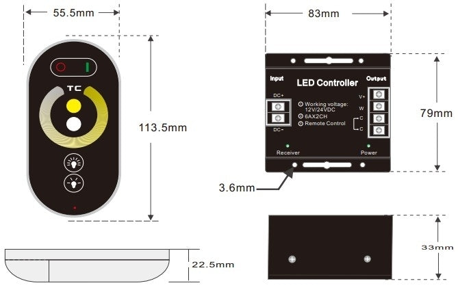 Kleur Temperatuur Touch Controller