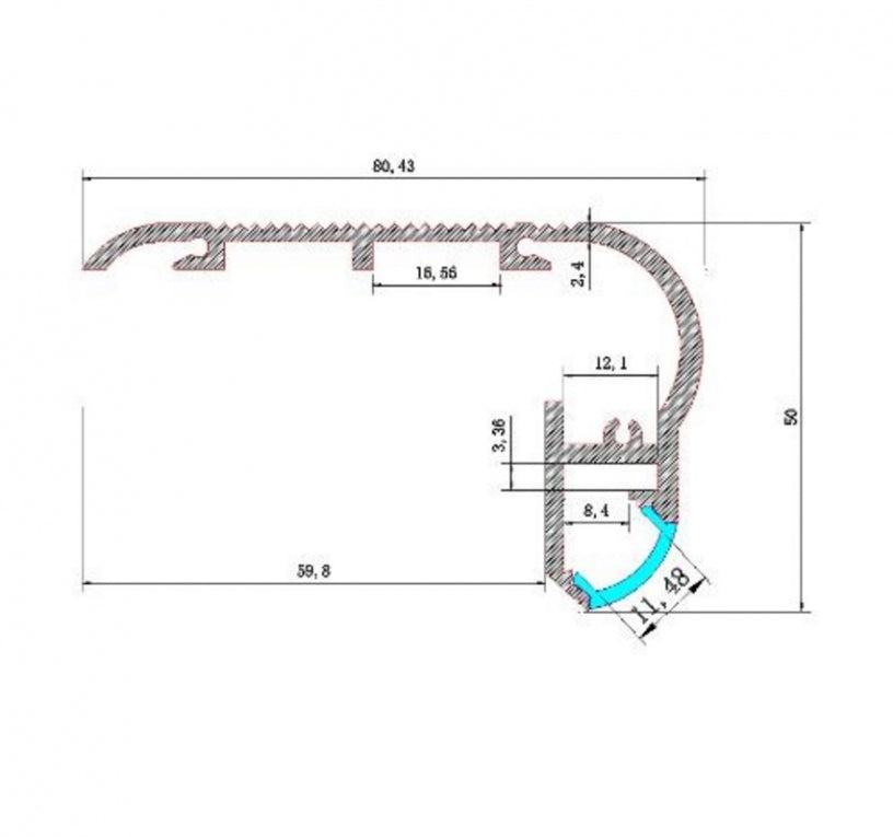 LED Profiel 1 meter - trap trede dorpel