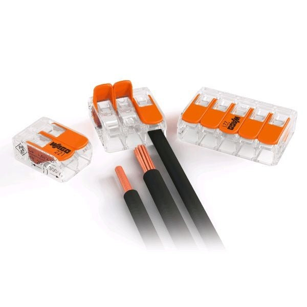 Wago verbindingsklem 3-VOUDIG 0,2-4 MMÂ² - Doorvoerconnector per stuk