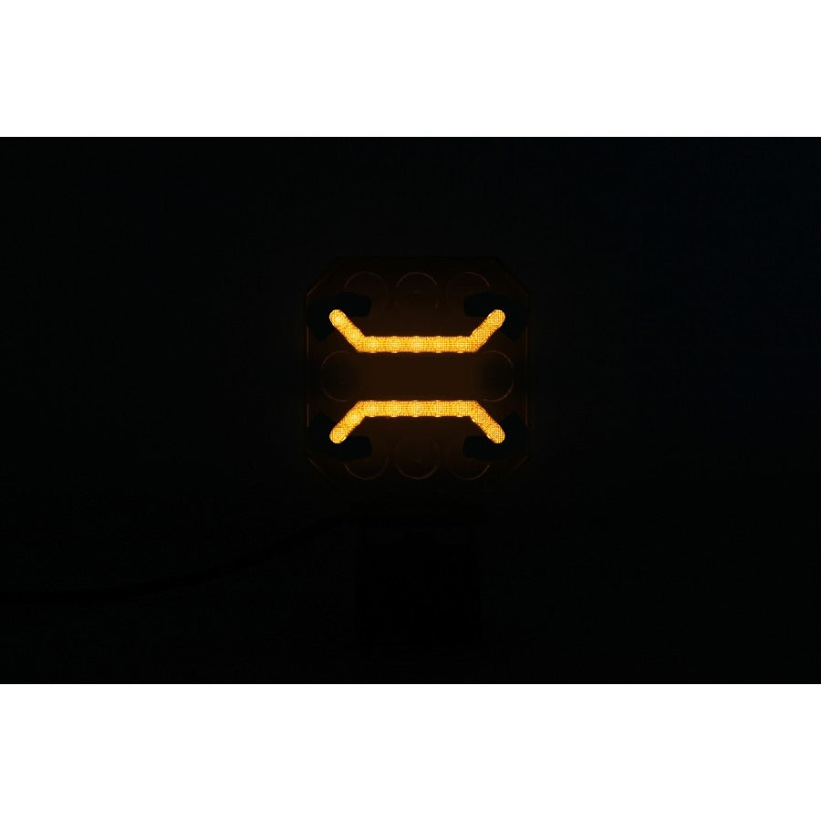 LED werklamp + 2 COB strips - 10 LED - Wit / oranje - 1500 Lumen