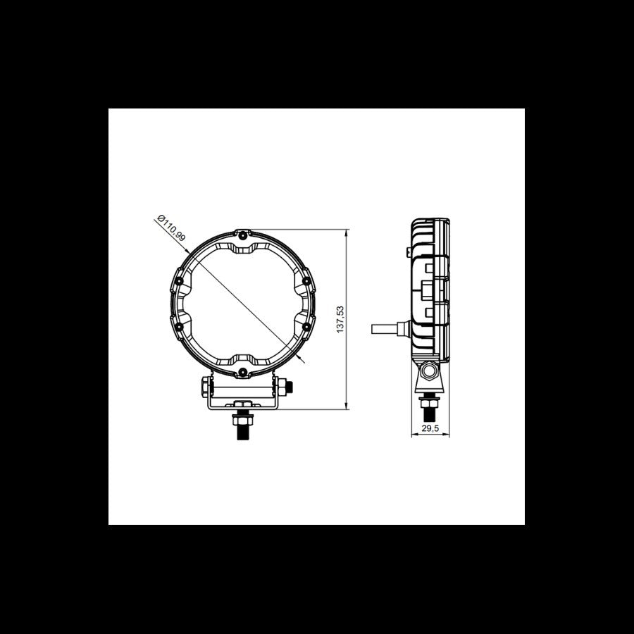 LED-Werklamp met IP67-bescherming 9 LEDS Spider