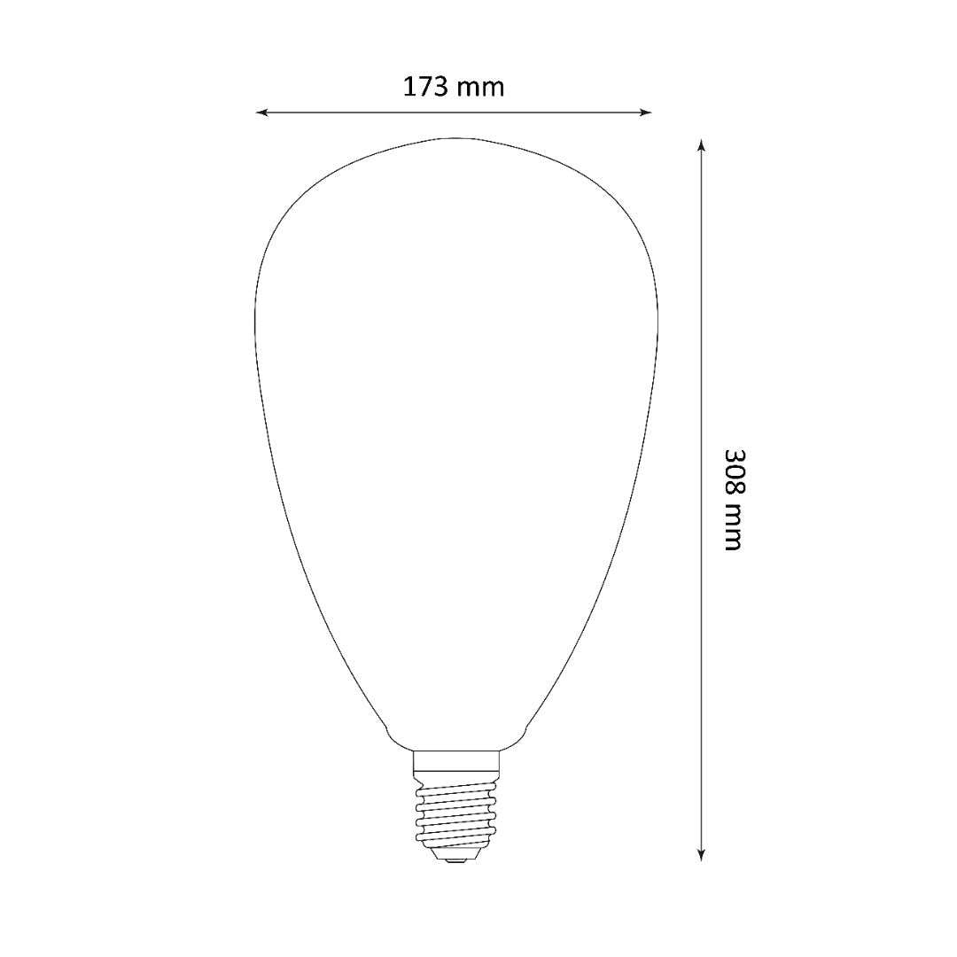 E27 LED filament - S173 - 260 lumen - Extra warm wit - Premium vintage