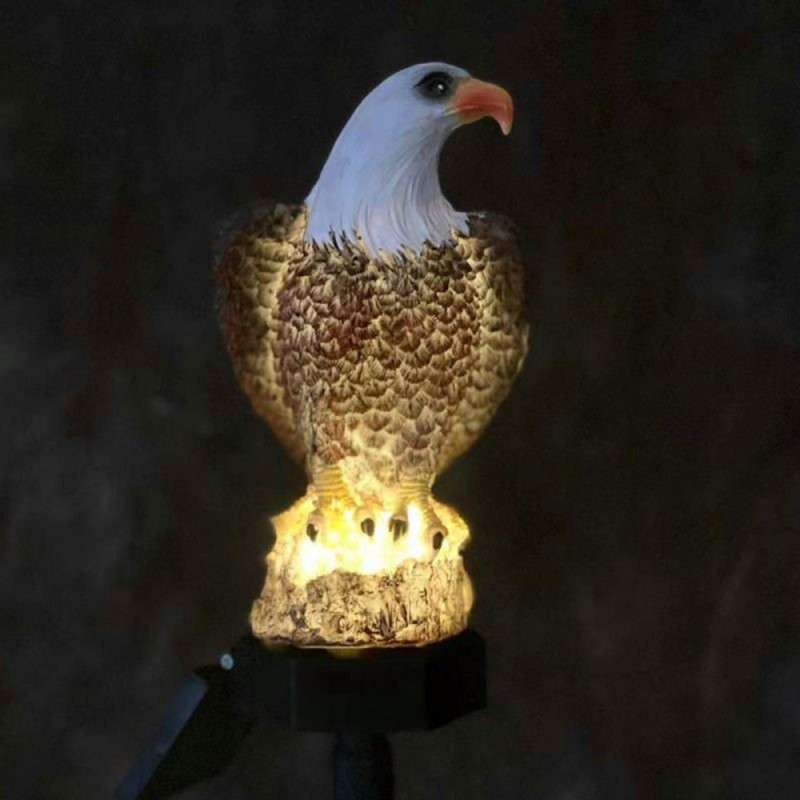 Solar LED arend  - Neutraal wit - Met schemersensor en prikpen