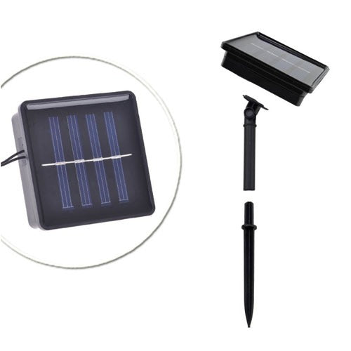 Zonne-Energie Outdoor LED verlichting - 10 meter - Warm Wit - 12V - ultra dun