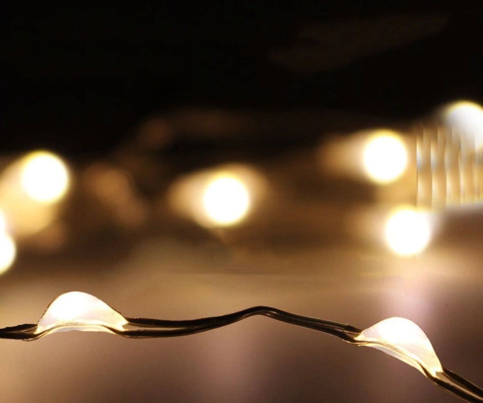 Zonne-Energie Outdoor LED verlichting - 10 meter - Warm Wit - 12V - ultra dun