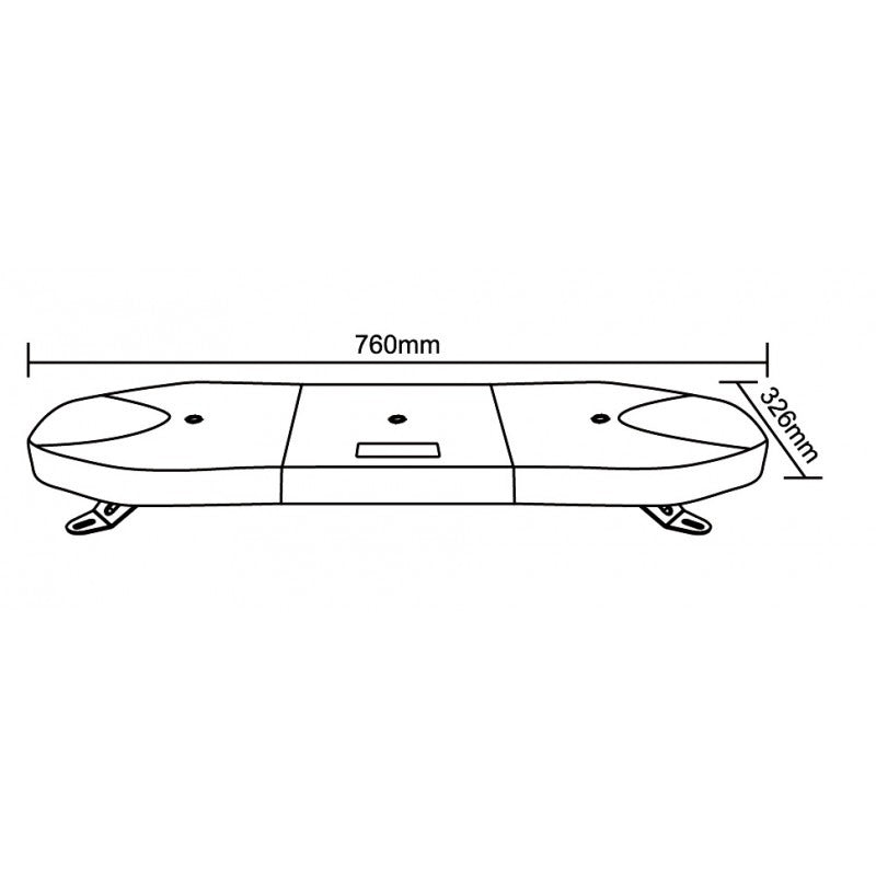LED zwaaibalk - 76cm - ECE R65 R10 goedgekeurd - amber